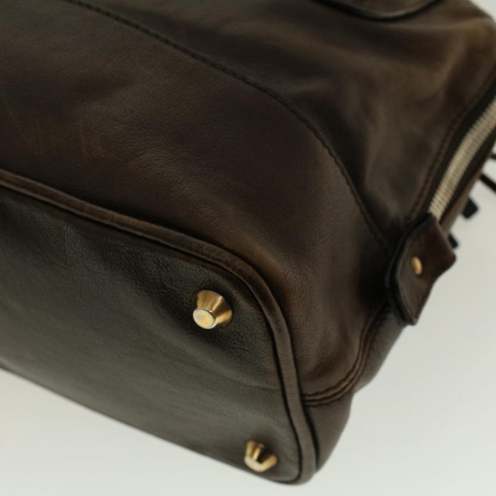 Chloe Hand Bag Leather Brown 01-08-51-5267 bs5116