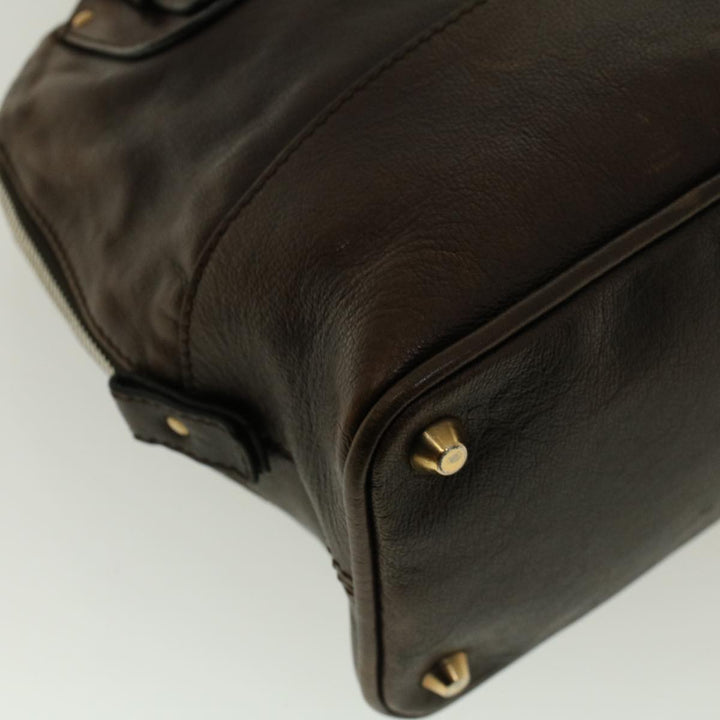 Chloe Hand Bag Leather Brown 01-08-51-5267 bs5116