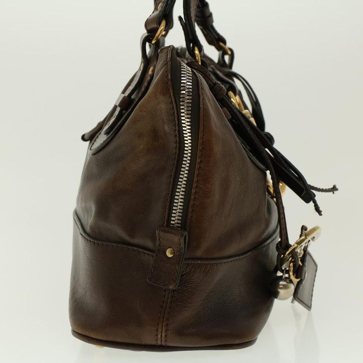 Chloe Hand Bag Leather Brown 01-08-51-5267 bs5116