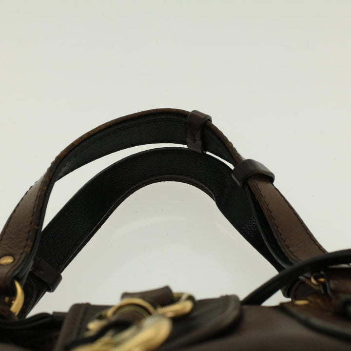 Chloe Hand Bag Leather Brown 01-08-51-5267 bs5116