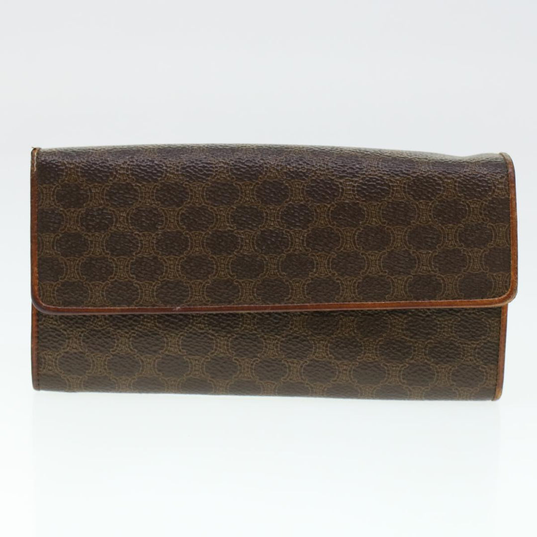 Celine Macadam Canvas Wallet PVC Leather 3Set Brown Black  5381
