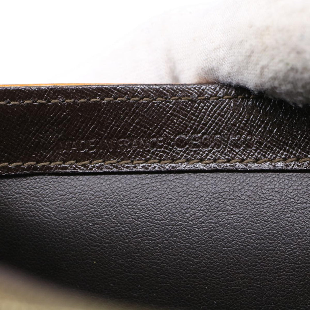 Celine Macadam Canvas Wallet PVC Leather 3Set Brown Black  5381