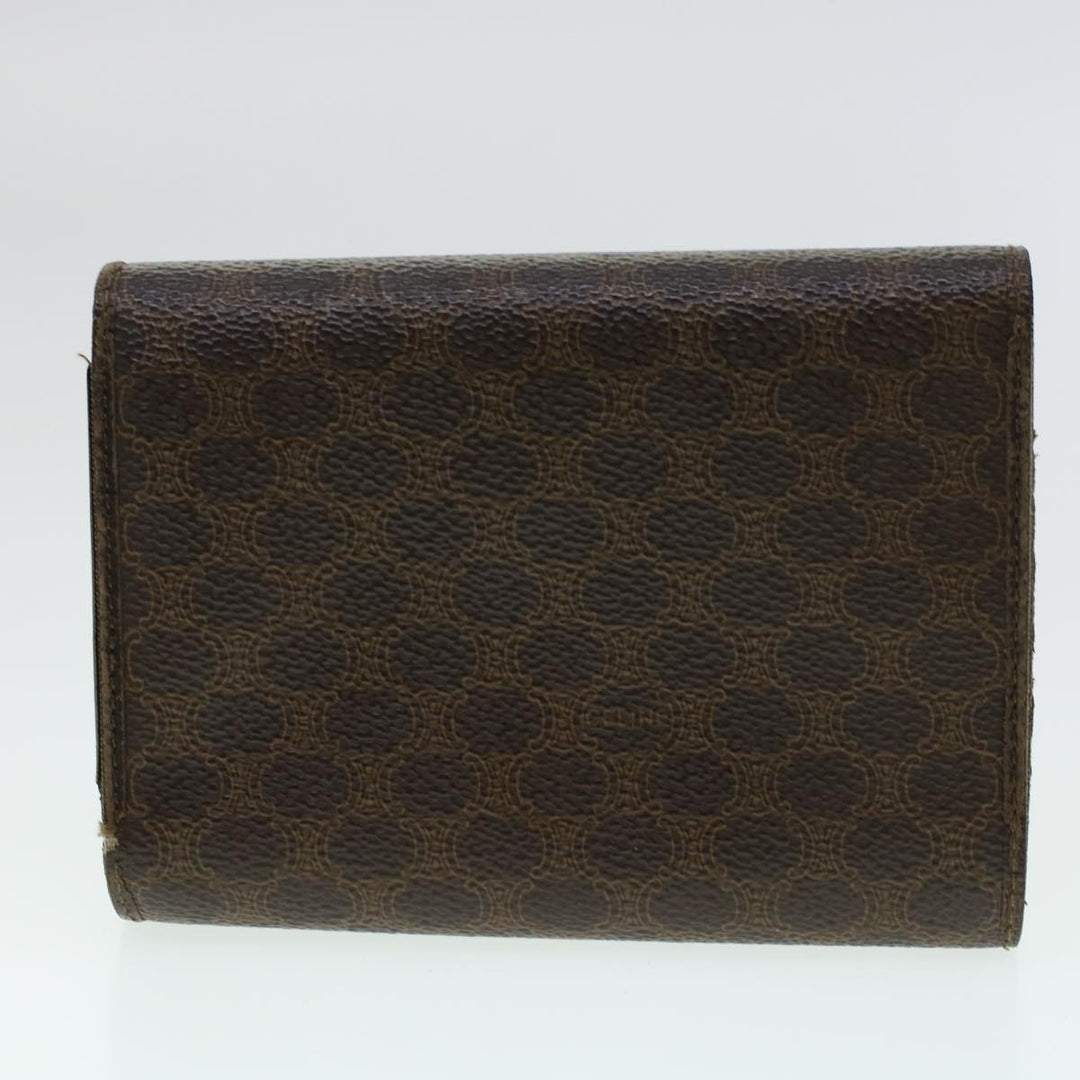Celine Macadam Canvas Wallet PVC Leather 3Set Brown Black  5381