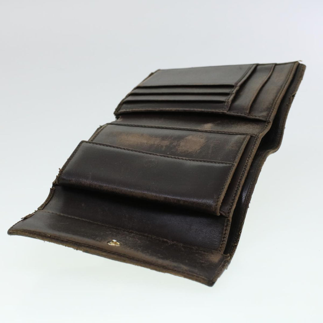 Celine Macadam Canvas Wallet PVC Leather 3Set Brown Black  5381