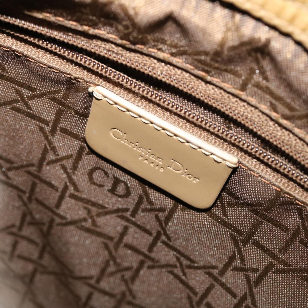 CHRISTIAN Top quality Dior Shoulder Bag Nylon Khaki Auth bs5617