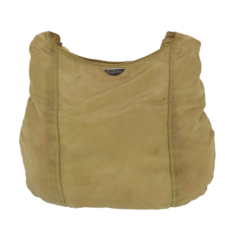CHRISTIAN Top quality Dior Shoulder Bag Nylon Khaki Auth bs5617