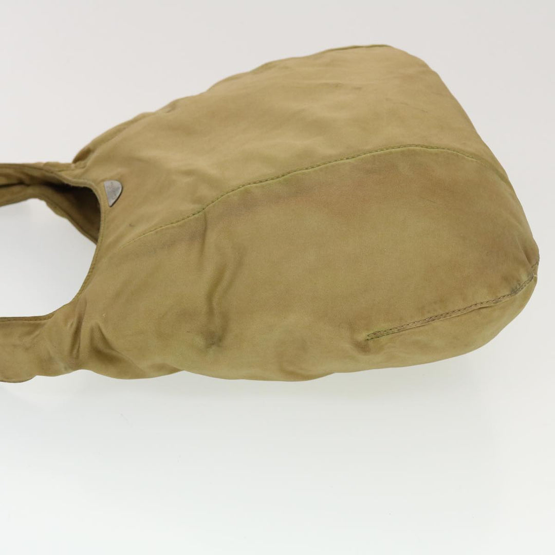 CHRISTIAN Top quality Dior Shoulder Bag Nylon Khaki Auth bs5617