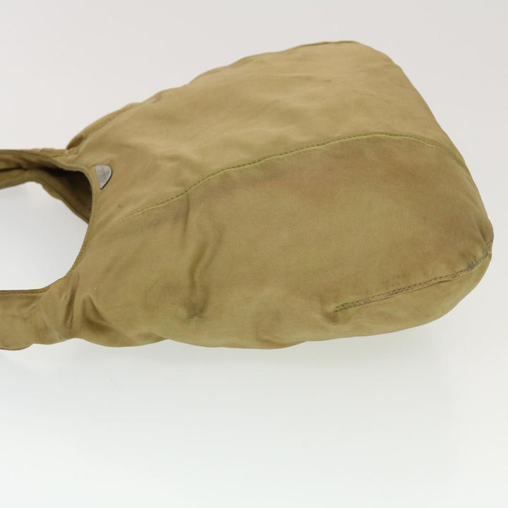 CHRISTIAN Top quality Dior Shoulder Bag Nylon Khaki Auth bs5617
