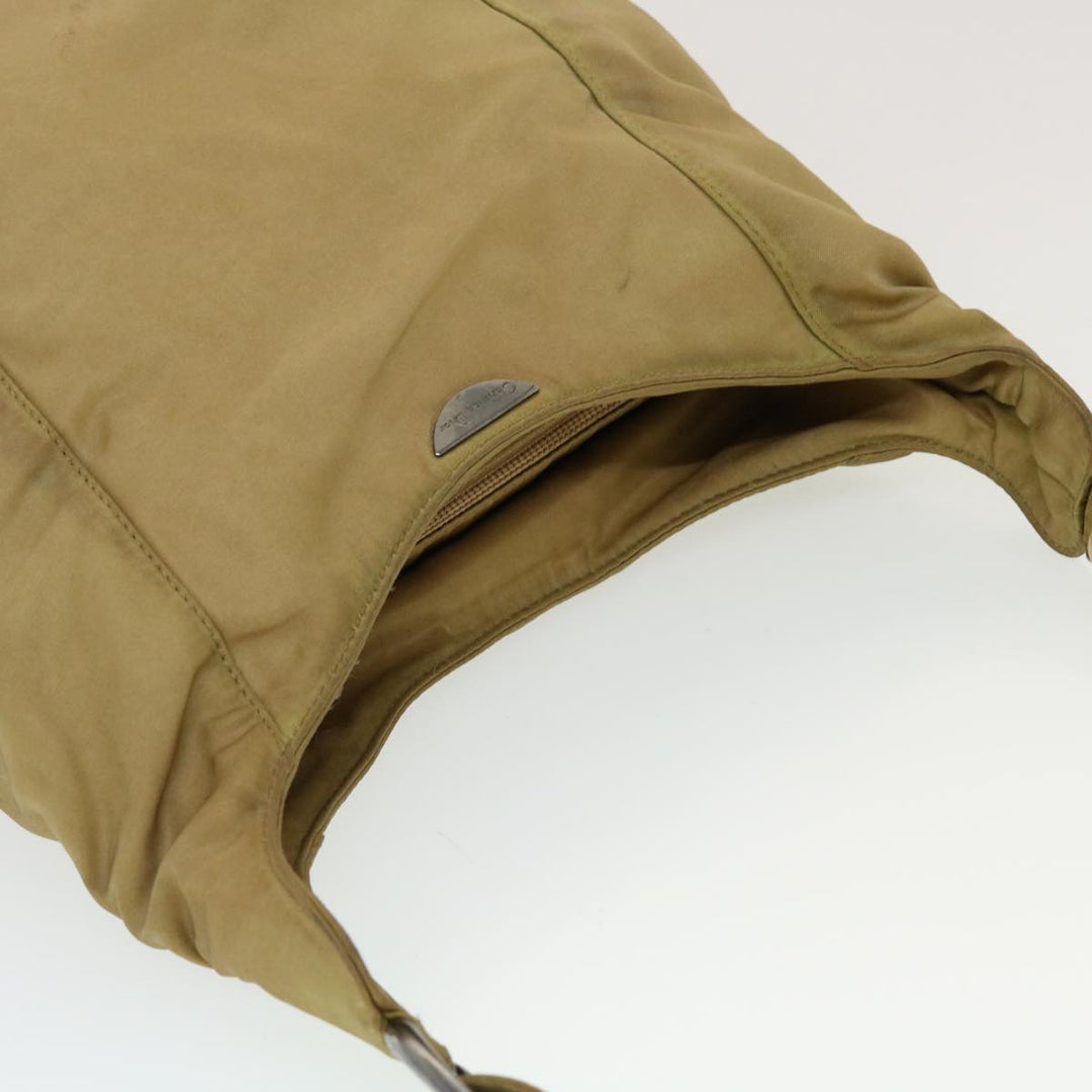 CHRISTIAN Top quality Dior Shoulder Bag Nylon Khaki Auth bs5617