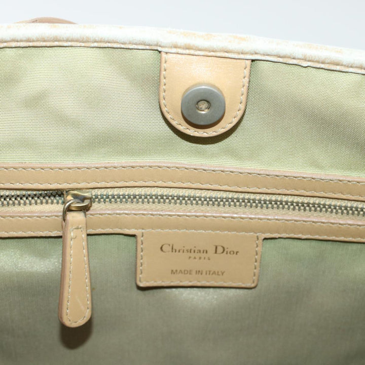 CHRISTIAN Dior Lady Dior Canage Tote Bag Coated Canvas Beige Auth bs5870