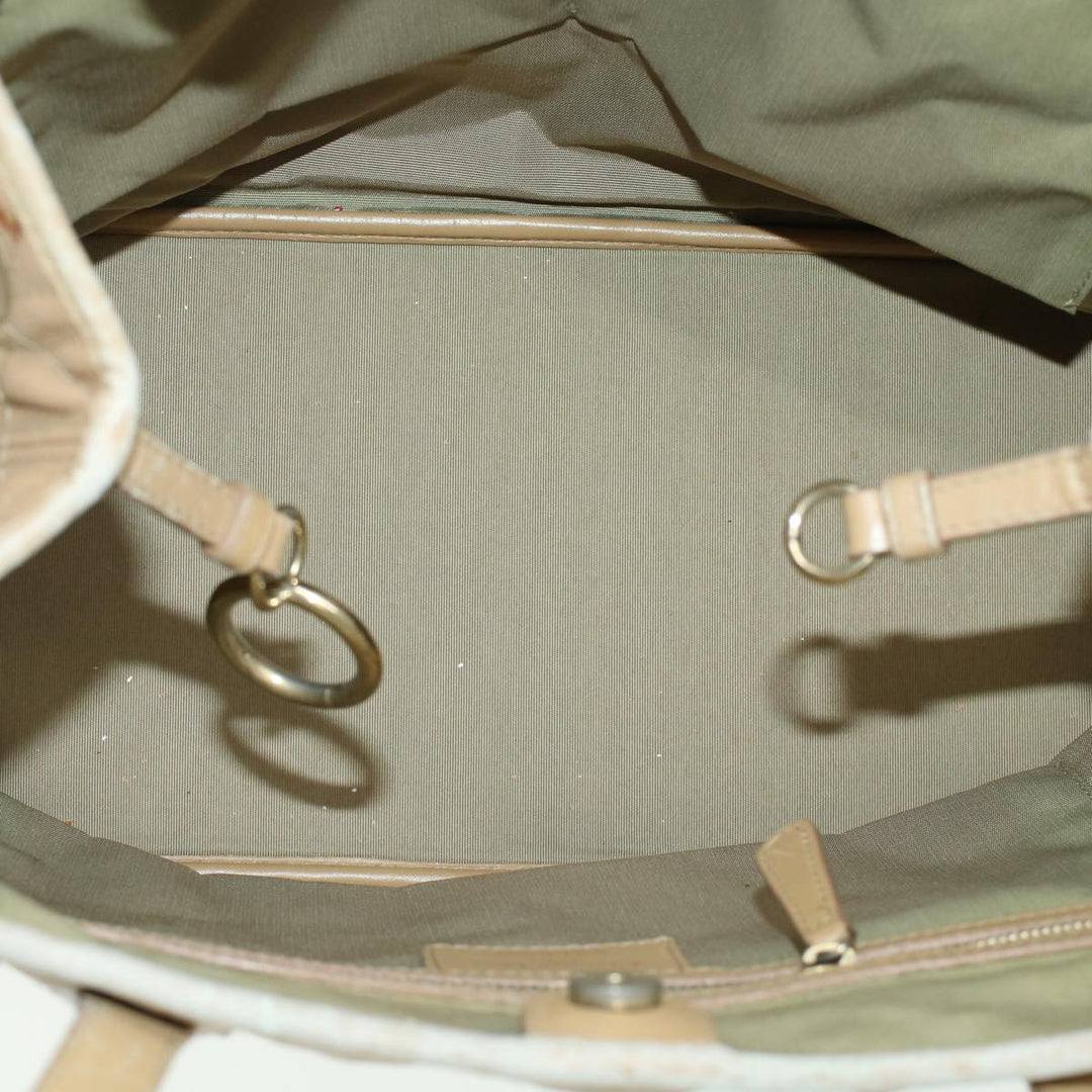 CHRISTIAN Dior Lady Dior Canage Tote Bag Coated Canvas Beige Auth bs5870