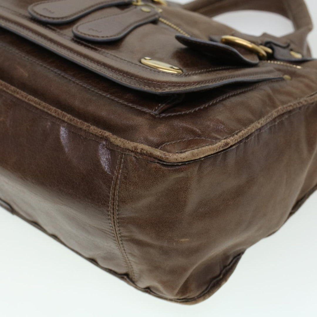 Chloe Tote Bag Leather Brown bs5947