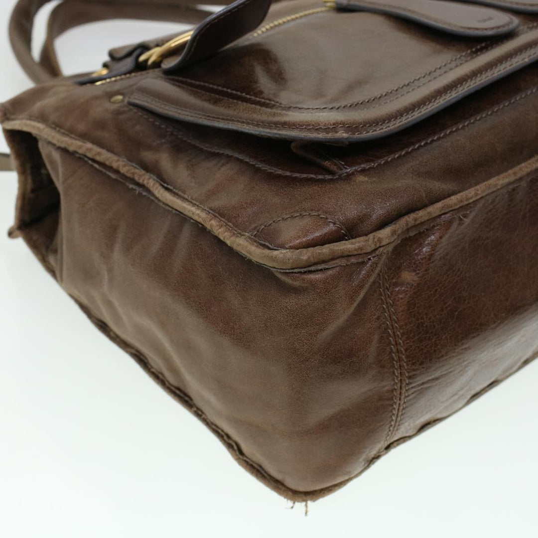 Chloe Tote Bag Leather Brown bs5947