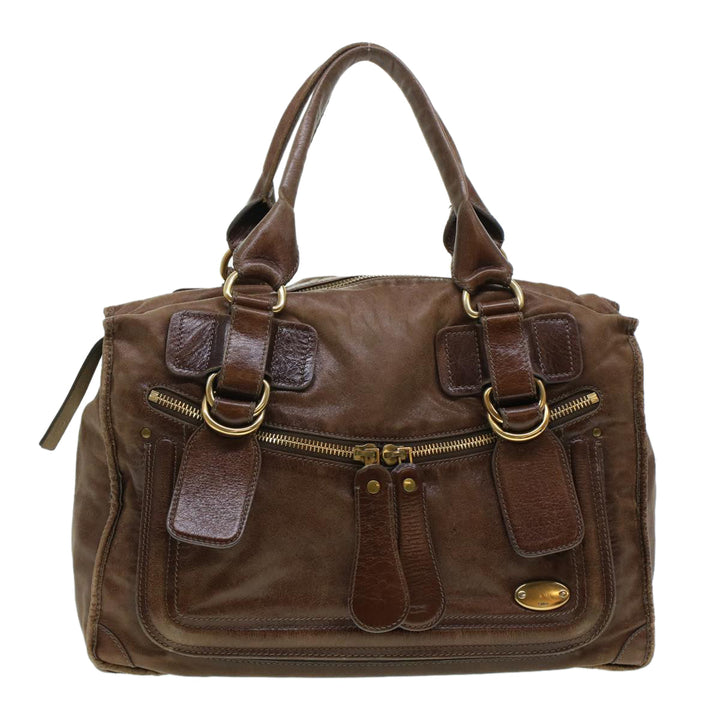 Chloe Tote Bag Leather Brown bs5947