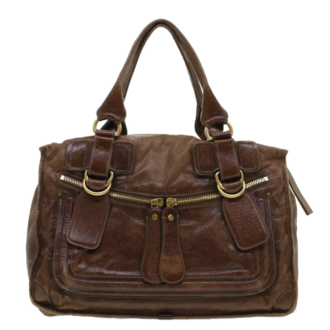 Chloe Tote Bag Leather Brown bs5947