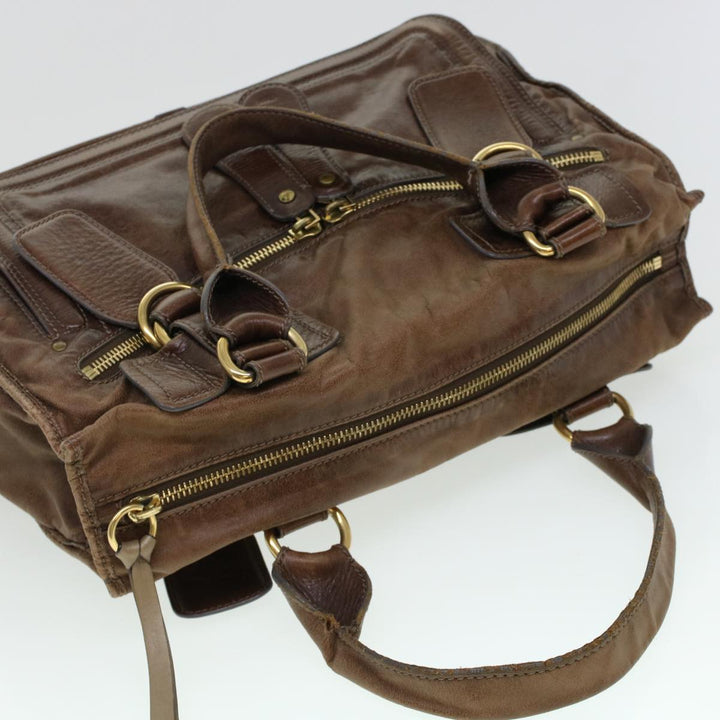 Chloe Tote Bag Leather Brown bs5947