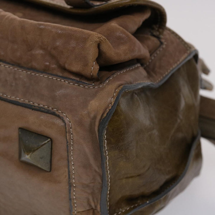 Chloe Elvir Hand Bag Leather Brown bs6052