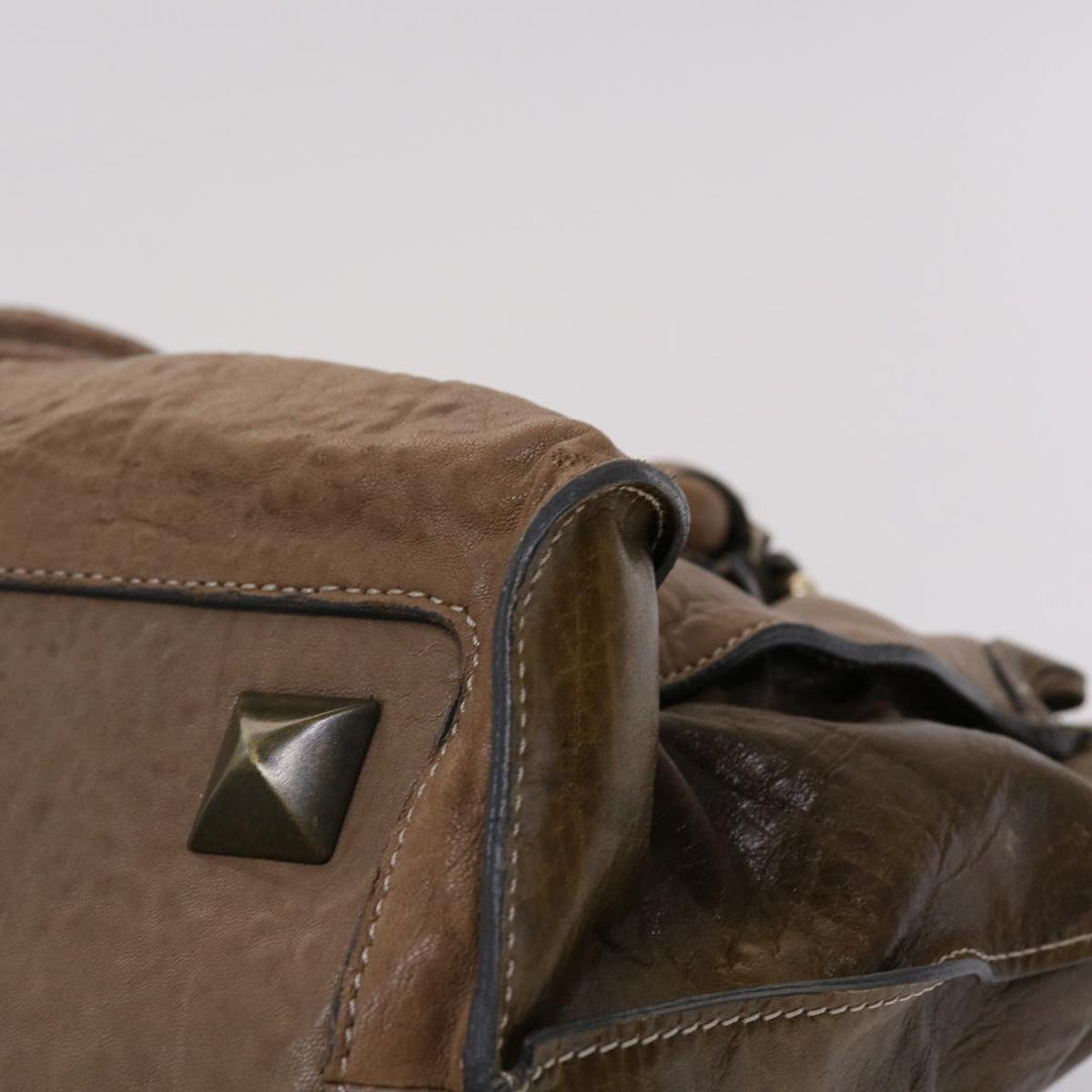 Chloe Elvir Hand Bag Leather Brown bs6052