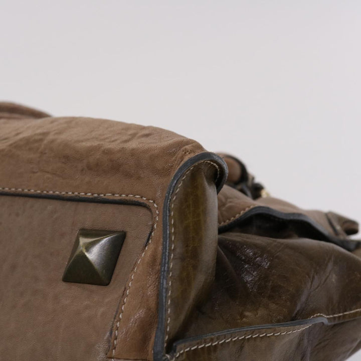 Chloe Elvir Hand Bag Leather Brown bs6052