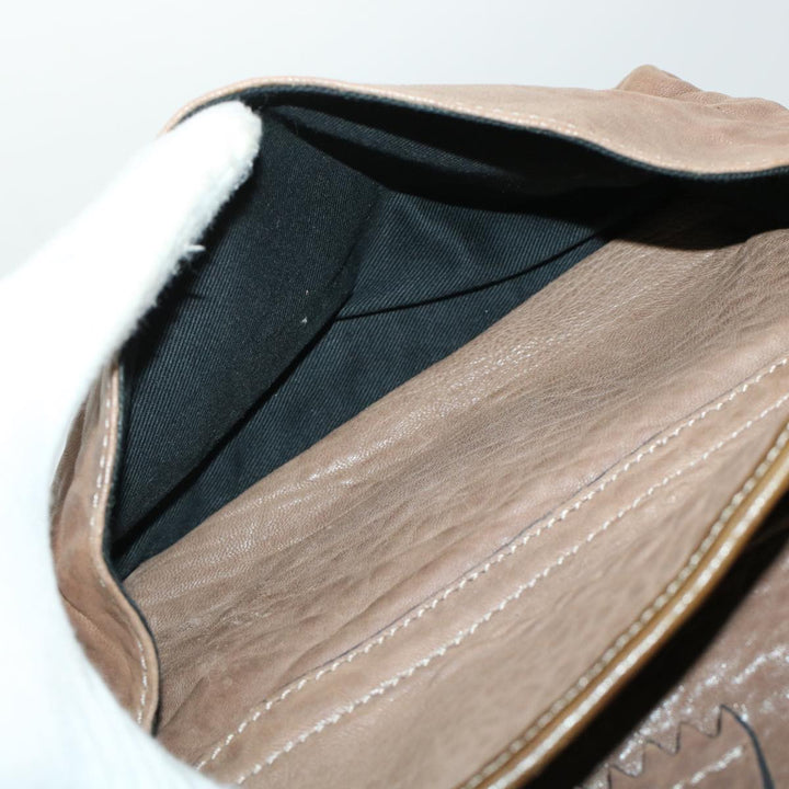 Chloe Elvir Hand Bag Leather Brown bs6052