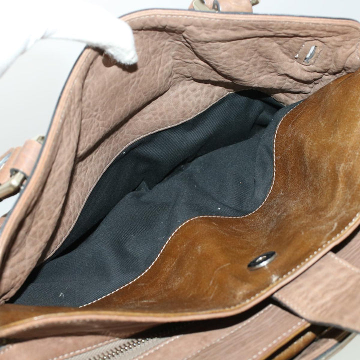 Chloe Elvir Hand Bag Leather Brown bs6052