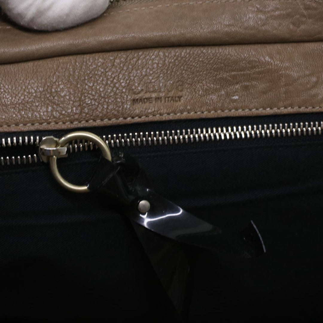 Chloe Elvir Hand Bag Leather Brown bs6052