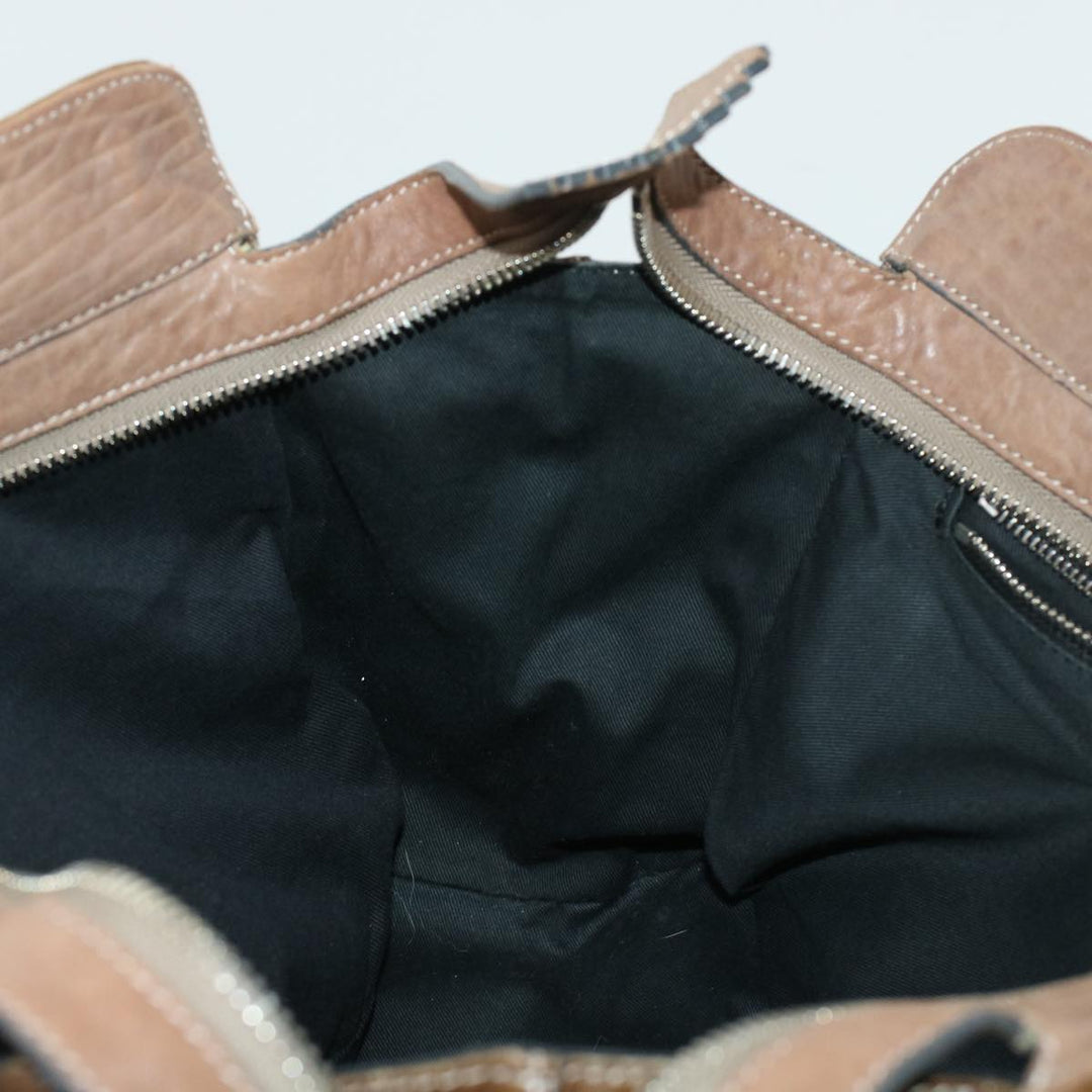 Chloe Elvir Hand Bag Leather Brown bs6052