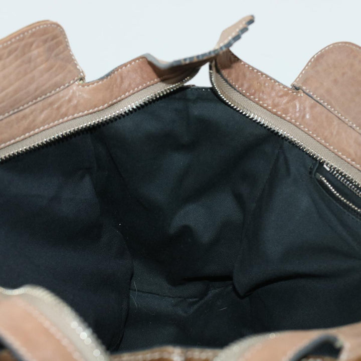 Chloe Elvir Hand Bag Leather Brown bs6052