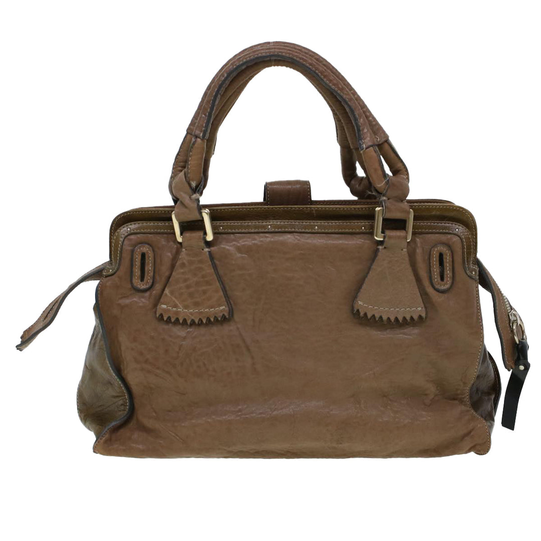 Chloe Elvir Hand Bag Leather Brown bs6052