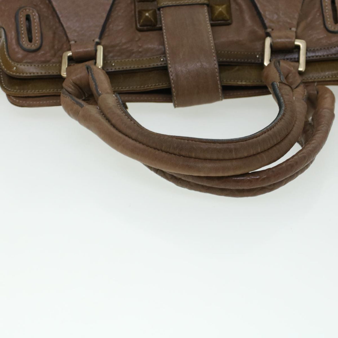 Chloe Elvir Hand Bag Leather Brown bs6052