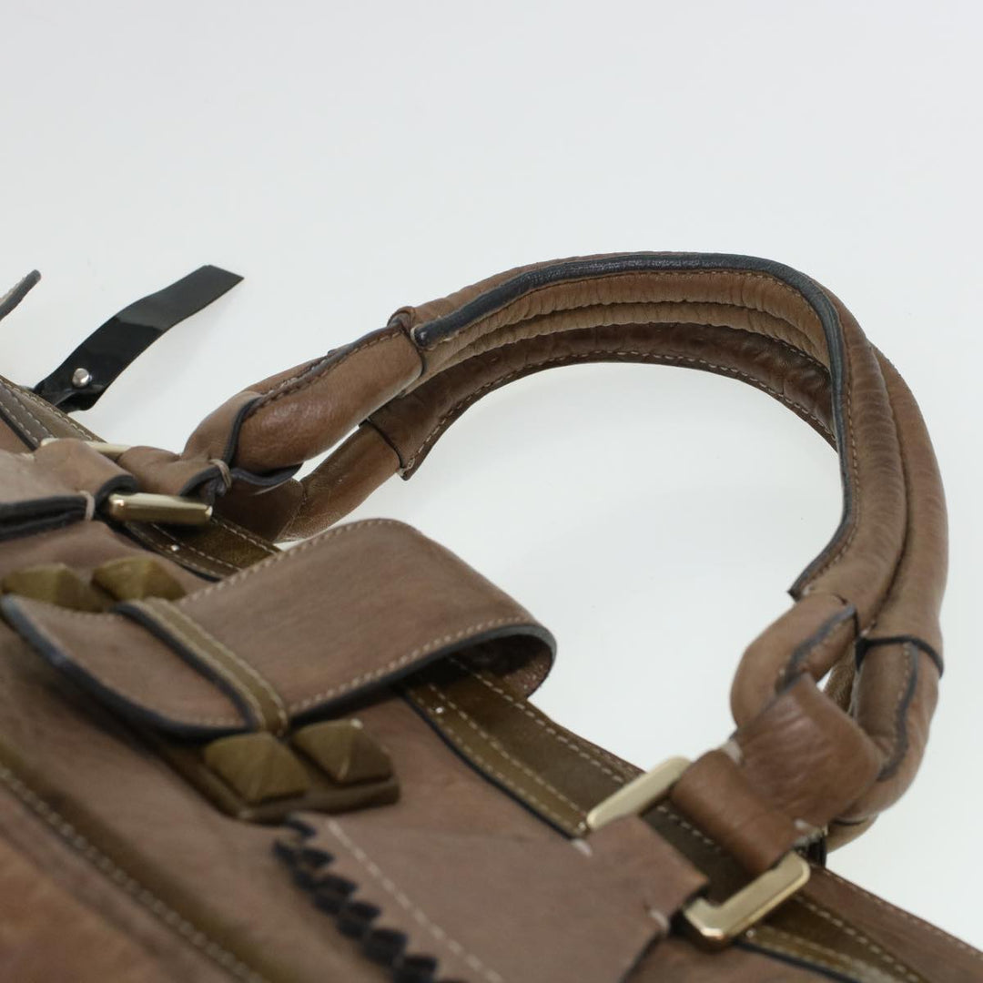 Chloe Elvir Hand Bag Leather Brown bs6052