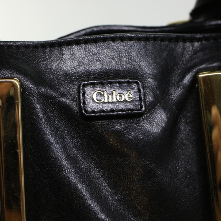 Chloe Etel Hand Bag Leather 2way Black 3S0645-50 bs6233