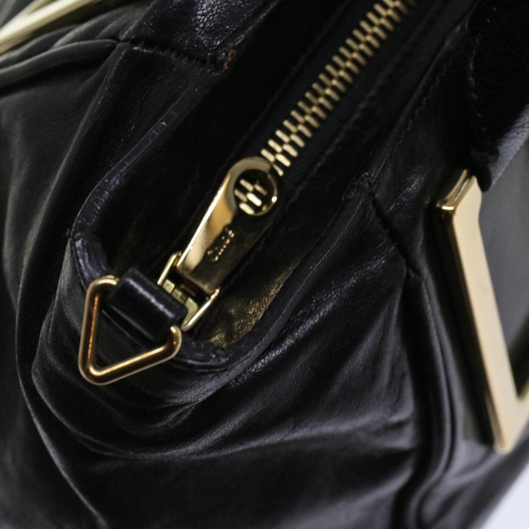 Chloe Etel Hand Bag Leather 2way Black 3S0645-50 bs6233