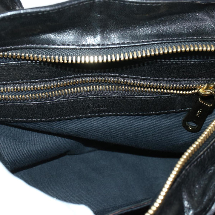 Chloe Etel Hand Bag Leather 2way Black 3S0645-50 bs6233