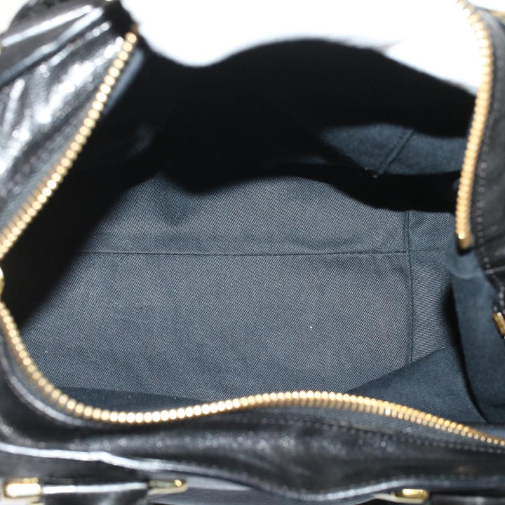 Chloe Etel Hand Bag Leather 2way Black 3S0645-50 bs6233