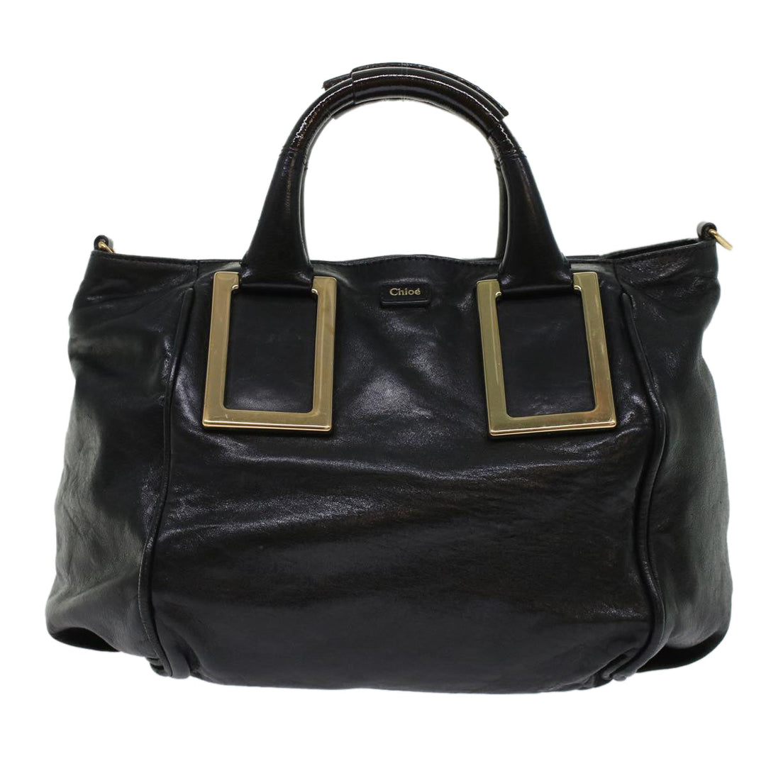 Chloe Etel Hand Bag Leather 2way Black 3S0645-50 bs6233