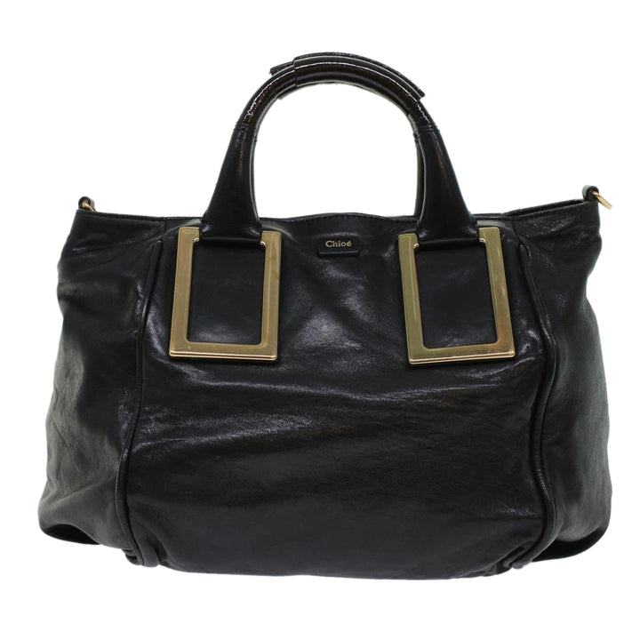 Chloe Etel Hand Bag Leather 2way Black 3S0645-50 bs6233