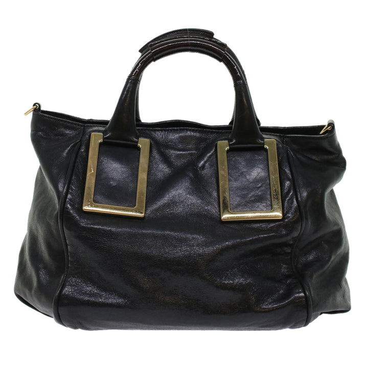 Chloe Etel Hand Bag Leather 2way Black 3S0645-50 bs6233