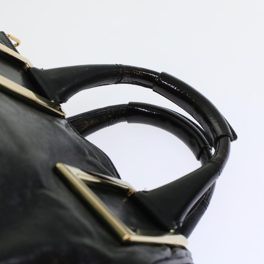 Chloe Etel Hand Bag Leather 2way Black 3S0645-50 bs6233