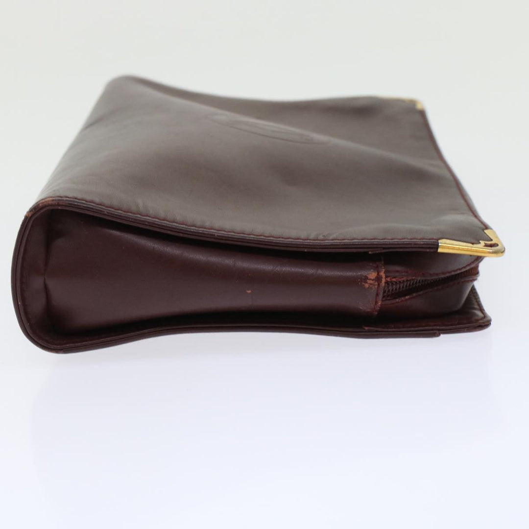 Top Quality Celine Cartier Macadam Canvas Clutch Bag Leather 3Set Wine Red Brown  6276