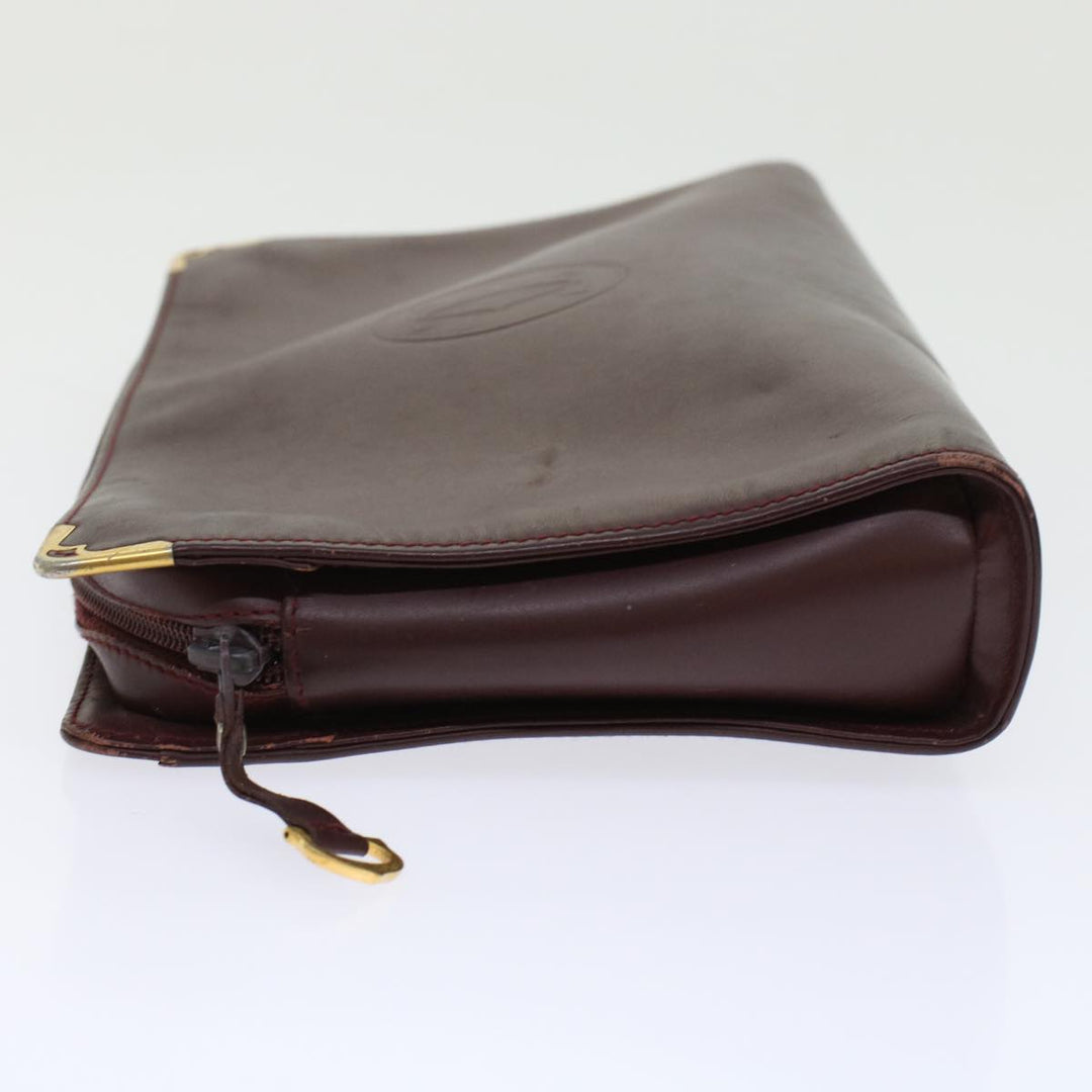 Top Quality Celine Cartier Macadam Canvas Clutch Bag Leather 3Set Wine Red Brown  6276