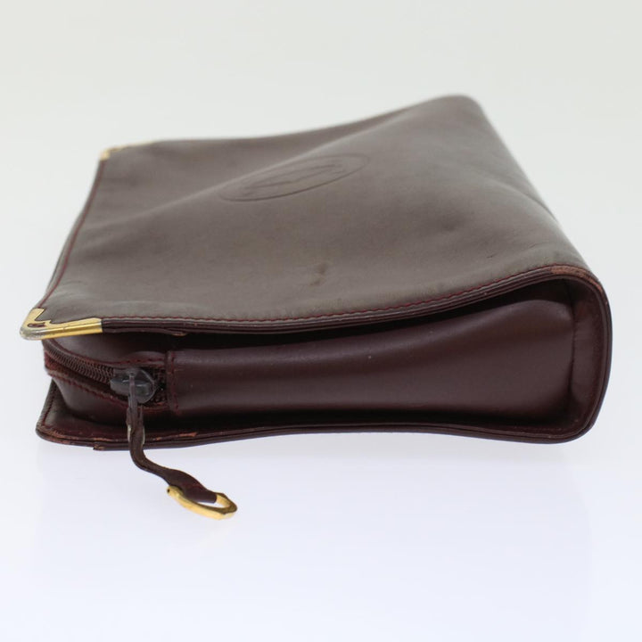 Top Quality Celine Cartier Macadam Canvas Clutch Bag Leather 3Set Wine Red Brown  6276