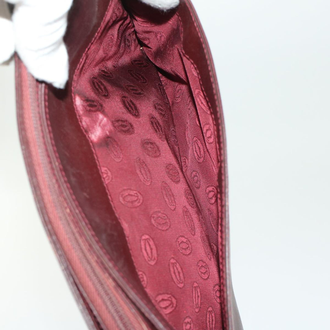 Top Quality Celine Cartier Macadam Canvas Clutch Bag Leather 3Set Wine Red Brown  6276