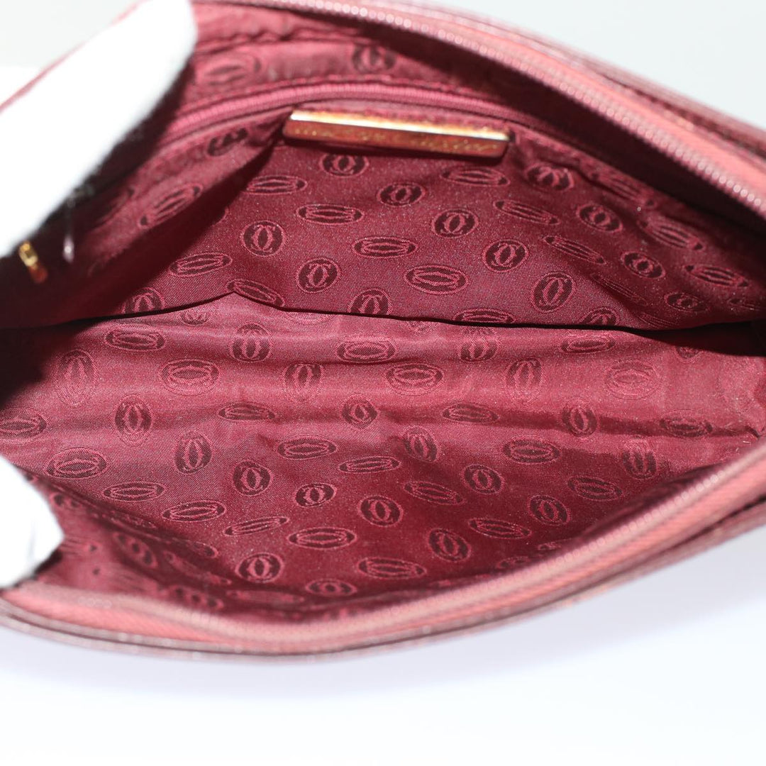 Top Quality Celine Cartier Macadam Canvas Clutch Bag Leather 3Set Wine Red Brown  6276