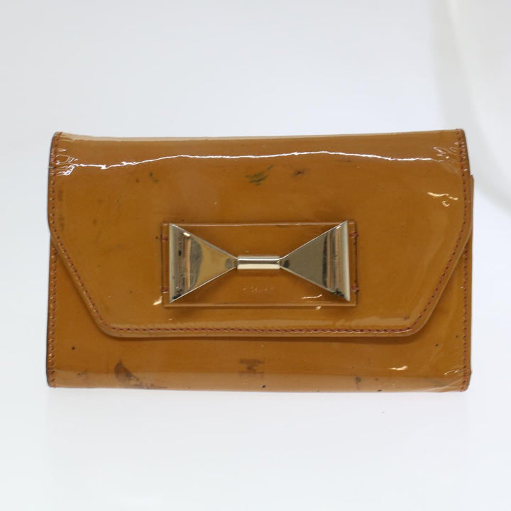 Chloe Wallet Enamel Leather 4Set Black Brown bs6293