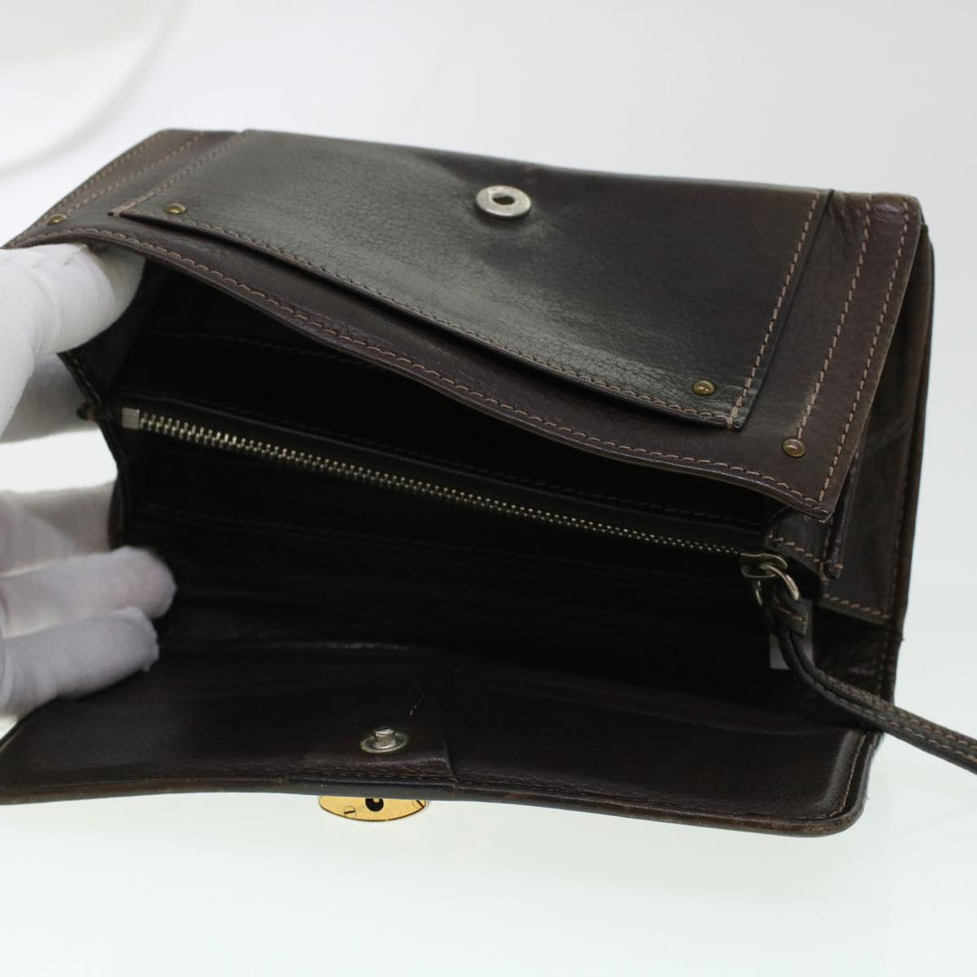 Chloe Wallet Enamel Leather 4Set Black Brown bs6293