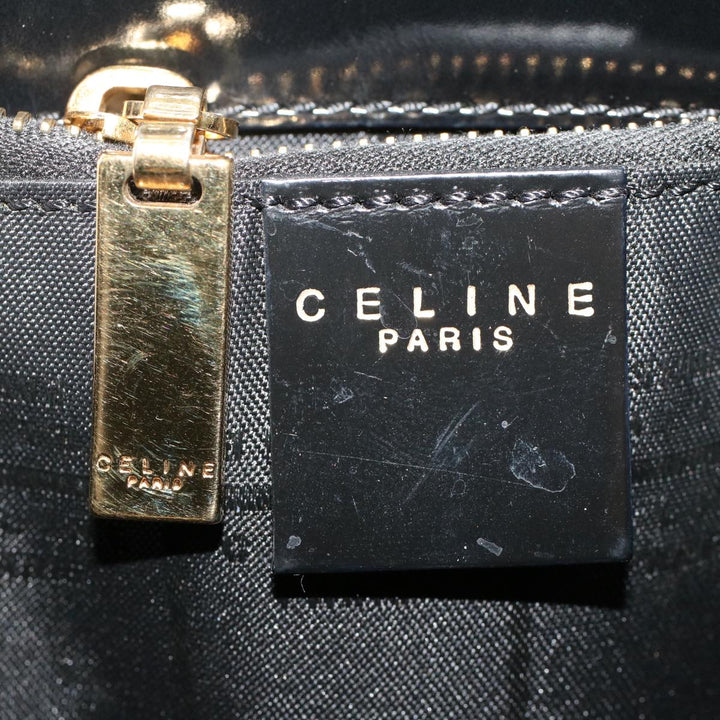 Celine Macadam Canvas Pouch Shoulder Bag Enamel 3Set Black Brown  6451