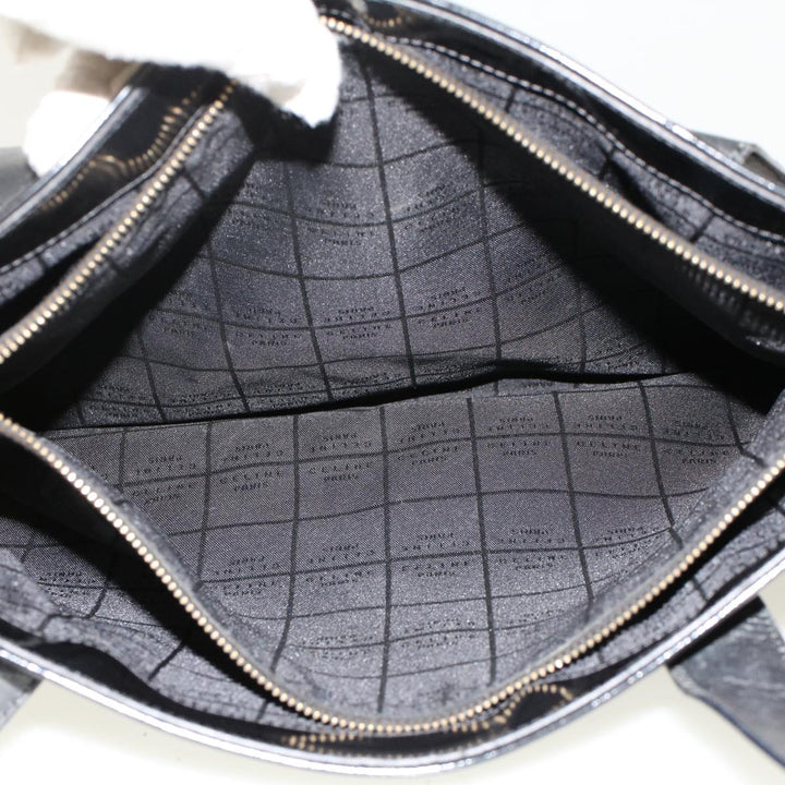 Celine Macadam Canvas Pouch Shoulder Bag Enamel 3Set Black Brown  6451