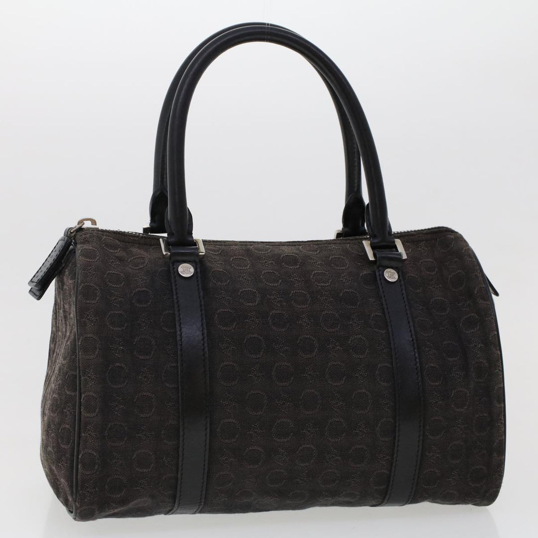 Celine Macadam Canvas Pouch Shoulder Bag Enamel 3Set Black Brown  6451