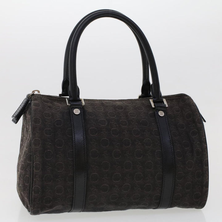 Celine Macadam Canvas Pouch Shoulder Bag Enamel 3Set Black Brown  6451
